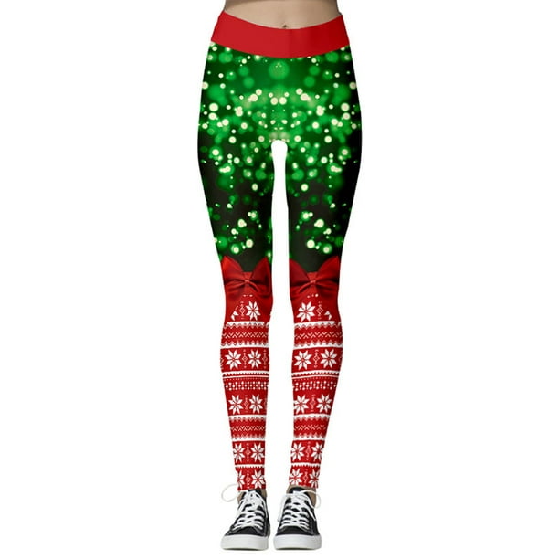 Womens Xmas Christmas Sports Casual YOGA Workout Gym Fitness Legging Pants US Womens Xmas Christmas Sports Casual YOGA Workout Gym Fitness Legging Pants US